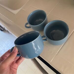 Blue Ceramic Coffee Mug Set